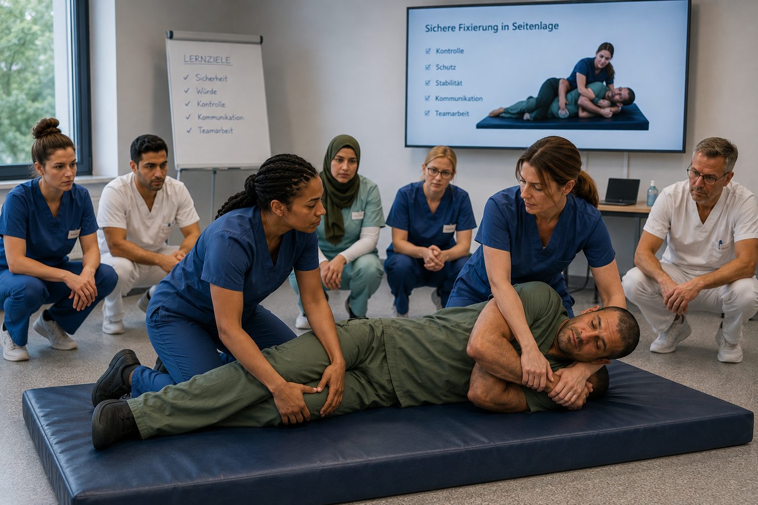 Deeskalationstraining f&uuml;r Pflegepersonal mit praktischer &Uuml;bung